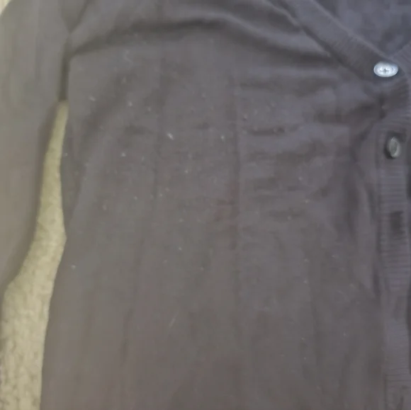 Mod Cloth Black Knit Quarter Sleeve Cardigan - Picture 5 of 6